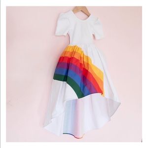 Pleiades classic rainbow high to low dress size 5